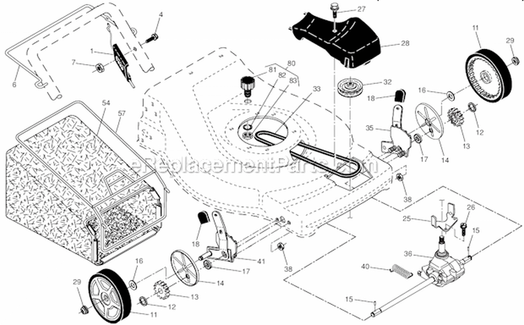 Page B Diagram and Parts List for 96142009401  Weed Eater Lawn Mower